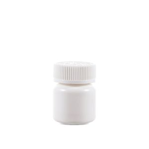 30cc Opaque White Plastic Bottle (F3301H0030) with White Ribbed Plain Plastic Cap