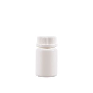 40cc Opaque White Plastic Bottle (F3301H0040) with White Ribbed Plain Plastic Cap
