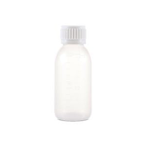 100cc Transparent Plastic Bottle with PP28 Tamper Evident Plastic Cap (F3302H0100)