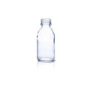 90 mL USP Type III Clear Glass Syrup Bottle with DIN 28 Neck Finish