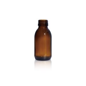 100 mL USP Type III Amber Glass Syrup Bottle with DIN 28 Neck Finish