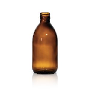 300 mL USP Type III Amber Glass Syrup Bottle with DIN 28 Neck Finish