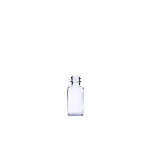 1 oz (30 mL) USP Type III Clear Boston Round Glass Bottle with GPI 20-400 Neck Finish