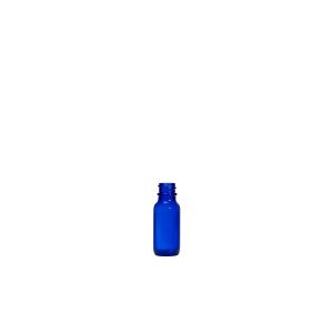 0.5 oz (15 mL) USP Type III Cobalt Blue Boston Round Glass Bottle with GPI 18-400 Neck Finish