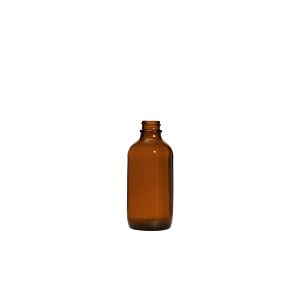 4 oz (120 mL) USP Type III Amber Boston Round Glass Bottle with GPI 22-400 Neck Finish
