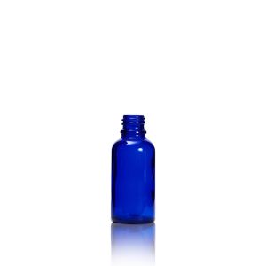 30 mL USP Type III Cobalt Blue Glass Dropper Bottle with DIN 18 Neck Finish
