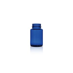 100 mL USP Type III Cobalt Blue Glass Packer Bottle with GPI 38-400 Neck Finish