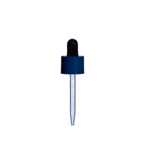 18/415 Smooth-Sided Glossy Finish Child-Resistant Dropper with 77mm Long Graduated Plastic Pipette (A18415CR01C05)
