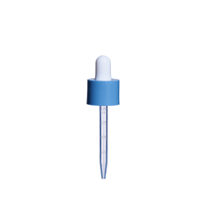 18/415 Smooth-Sided Glossy Finish Child-Resistant Dropper with 77mm Long Graduated Plastic Pipette (A18415CR01C06)