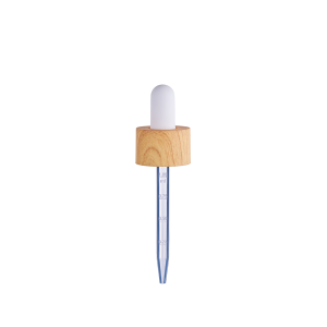 20/400 Smooth-Sided Wood Grain Child-Resistant Dropper with 77mm Long Graduated Plastic Pipette (A20400CR01WG02)