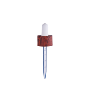 20/400 Smooth-Sided Wood Grain Child-Resistant Dropper with 77mm Long Graduated Plastic Pipette (A20400CR01WG04)