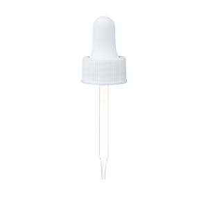 20/400 White Standard Dropper with Straight-Tipped Glass Pipette (A20400DR03)