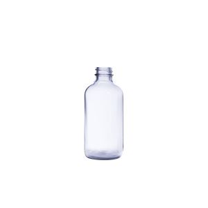 8 oz (230 mL) USP Type III Clear Boston Round Glass Bottle with GPI 28-400 Neck Finish