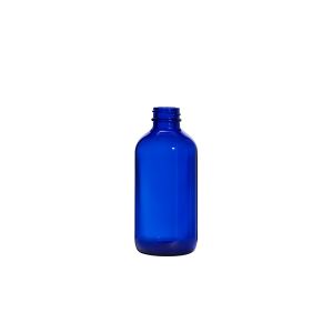 8 oz (230 mL) USP Type III Cobalt Blue Boston Round Glass Bottle with GPI 28-400 Neck Finish