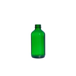8 oz (230 mL) USP Type III Green Boston Round Glass Bottle with GPI 28-400 Neck Finish