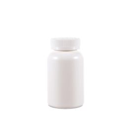 250cc Opaque White Plastic Packer Bottle (F2061H0250) with White Child-Resistant Plastic Cap