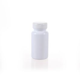 120cc White PET Plastic Packer Bottle (F2062P0120) with White Flip-Top Cap