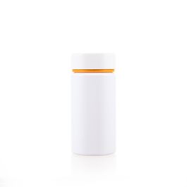 150cc White PET Plastic Packer Bottle (F2093P0150) with Yellow and White Double Shell Cap