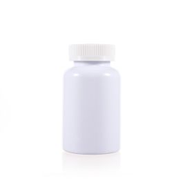 250cc White PET Plastic Packer Bottle (F2138P0250) with White Child-Resistant Plastic Cap