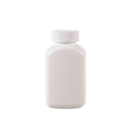 250cc Opaque White Plastic Bottle (F2202H0250) with White Plastic Cap