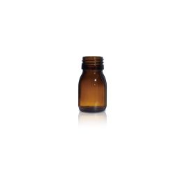 30 mL USP Type III Amber Glass Syrup Bottle with DIN 28 Neck Finish