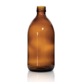 500 mL USP Type III Amber Glass Syrup Bottle with DIN 28 Neck Finish