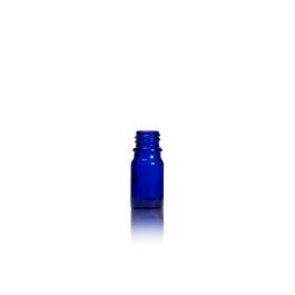 5 mL USP Type III Cobalt Blue Glass Dropper Bottle with DIN 18 Neck Finish