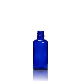 50 mL USP Type III Cobalt Blue Glass Dropper Bottle with DIN 18 Neck Finish