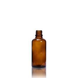 50 mL USP Type III Amber Glass Dropper Bottle with DIN 18 Neck Finish