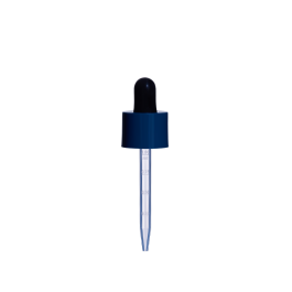 18/415 Smooth-Sided Glossy Finish Child-Resistant Dropper with 77mm Long Graduated Plastic Pipette (A18415CR01C05)