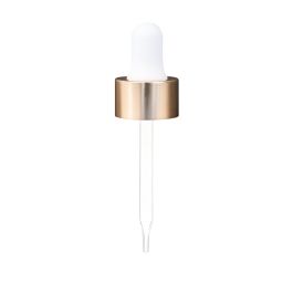 20/400 Standard Dropper with Gold-Colored Metal Outer Shell with Straight-Tipped Glass Pipette (A20400DR05)