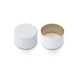 DIN PP 28 (28/410) Aluminium Caps White Color (AL0102Φ28)