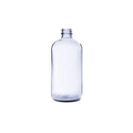 16 oz (480 mL) USP Type III Clear Boston Round Glass Bottle with GPI 28-400 Neck Finish