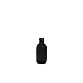 2 oz (60 mL) USP Type III Black Boston Round Glass Bottle with GPI 20-400 Neck Finish