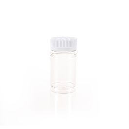100cc Clear PET Plastic Packer Bottle (F3001P0100) with White Child-Resistant Plastic Cap