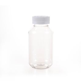 300cc Clear PET Plastic Packer Bottle (F3001P0300) with White Child-Resistant Plastic Cap