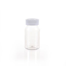 150cc Clear PET Plastic Packer Bottle (F3009P0150) with White Child-Resistant Plastic Cap